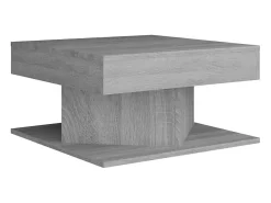 Mesa de centro madera contrachapada gris Sonoma 57x57x30 cm