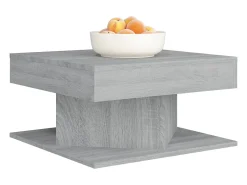 Mesa de centro madera contrachapada gris Sonoma 57x57x30 cm