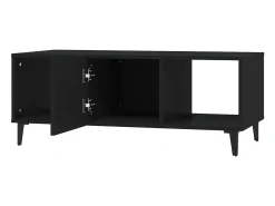 Mesa de centro madera contrachapada negro 102x50x40 cm