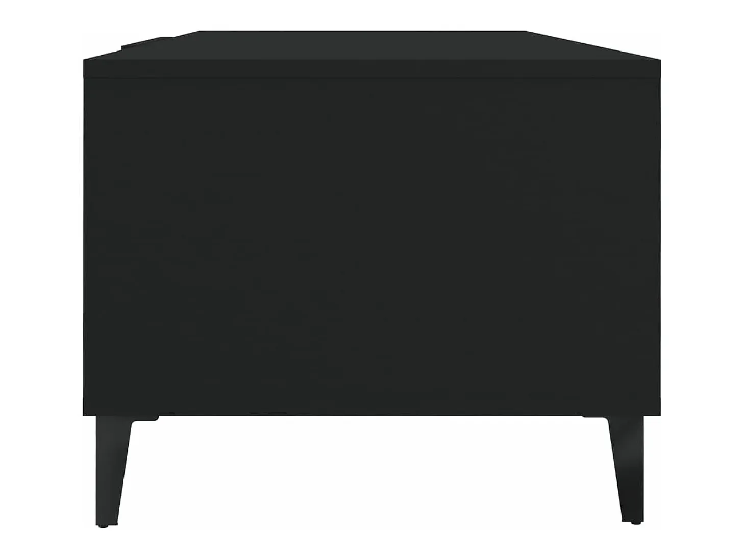 Mesa de centro madera contrachapada negro 102x50x40 cm