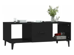 Mesa de centro madera contrachapada negro 102x50x40 cm