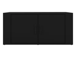 Mesa de centro madera contrachapada negro 80x50x36 cm