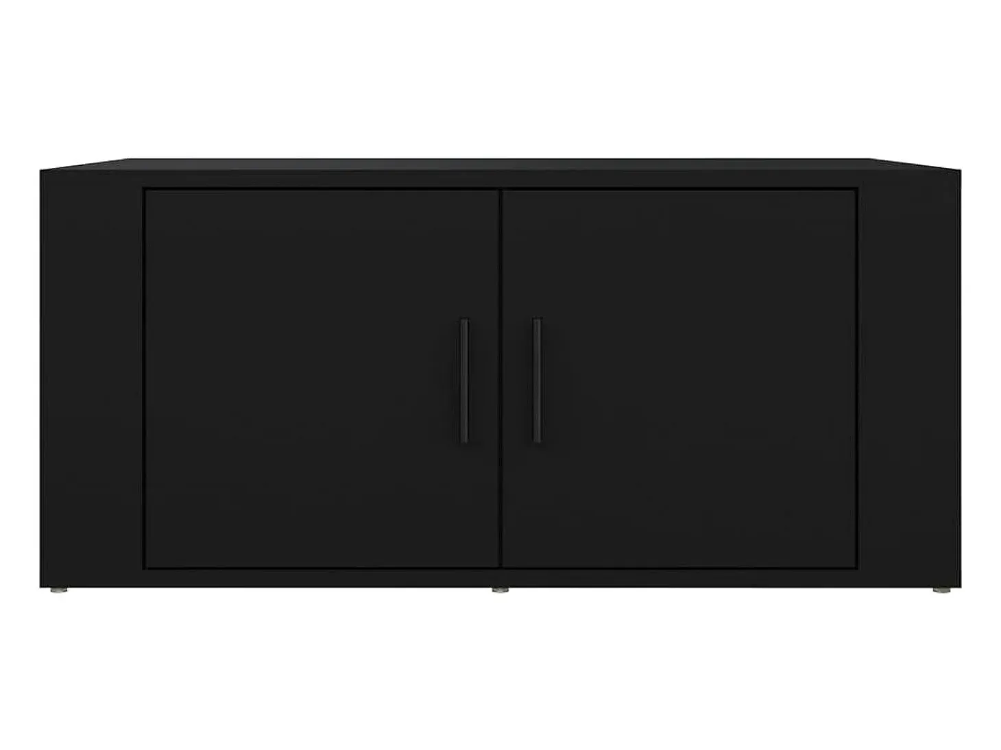 Mesa de centro madera contrachapada negro 80x50x36 cm