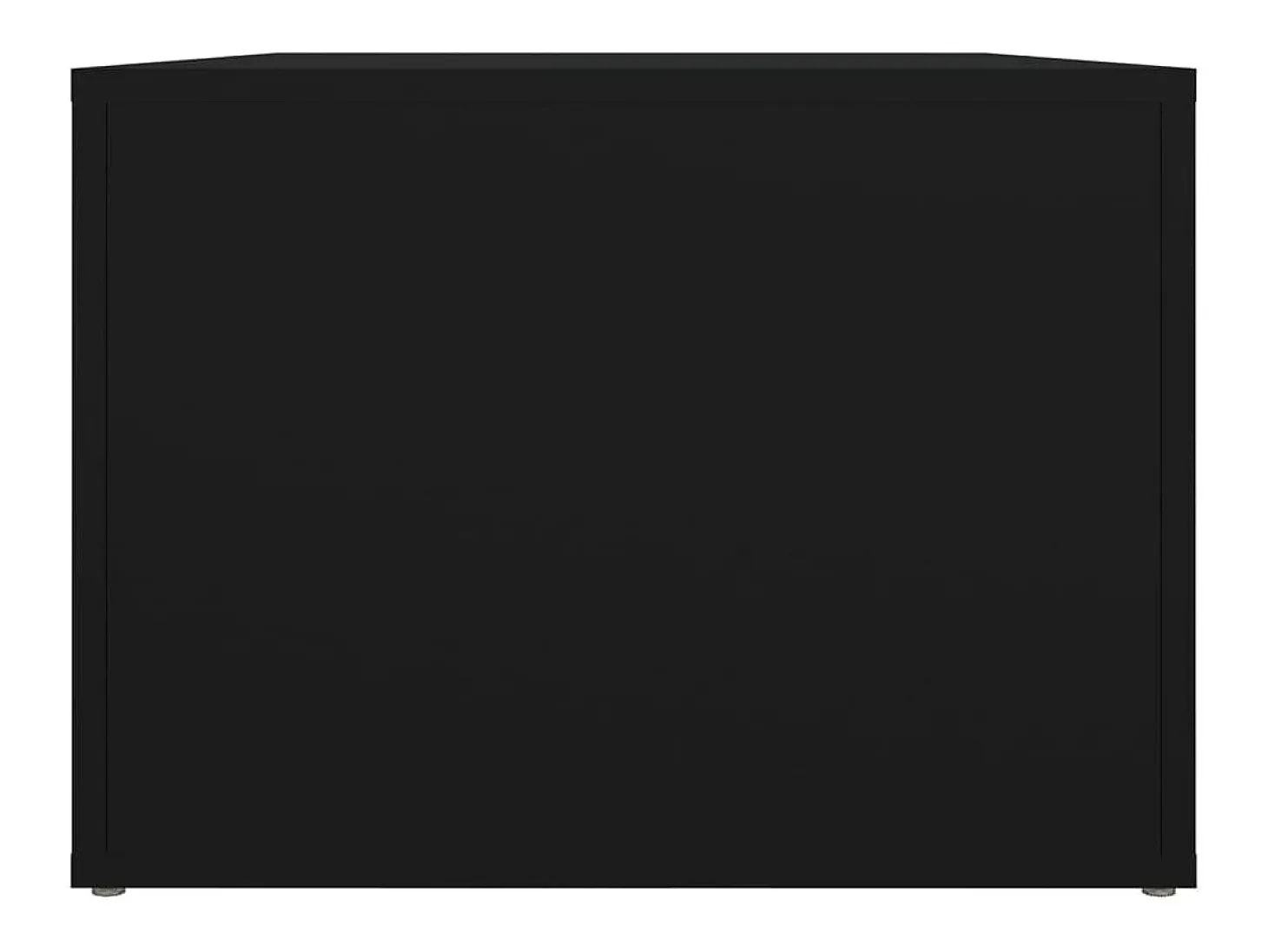 Mesa de centro madera contrachapada negro 80x50x36 cm