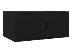 Mesa de centro madera contrachapada negro 80x50x36 cm