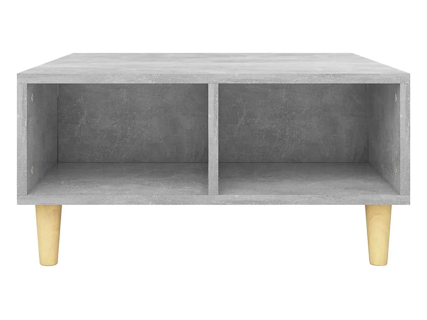 Mesa de centro madera contrachapada gris hormigón 60x60x30 cm