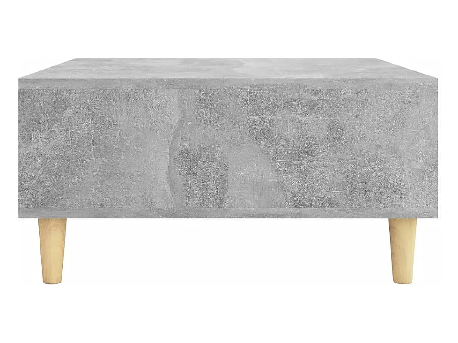 Mesa de centro madera contrachapada gris hormigón 60x60x30 cm