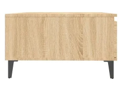 Mesa de centro madera contrachapada color roble 90x60x35 cm