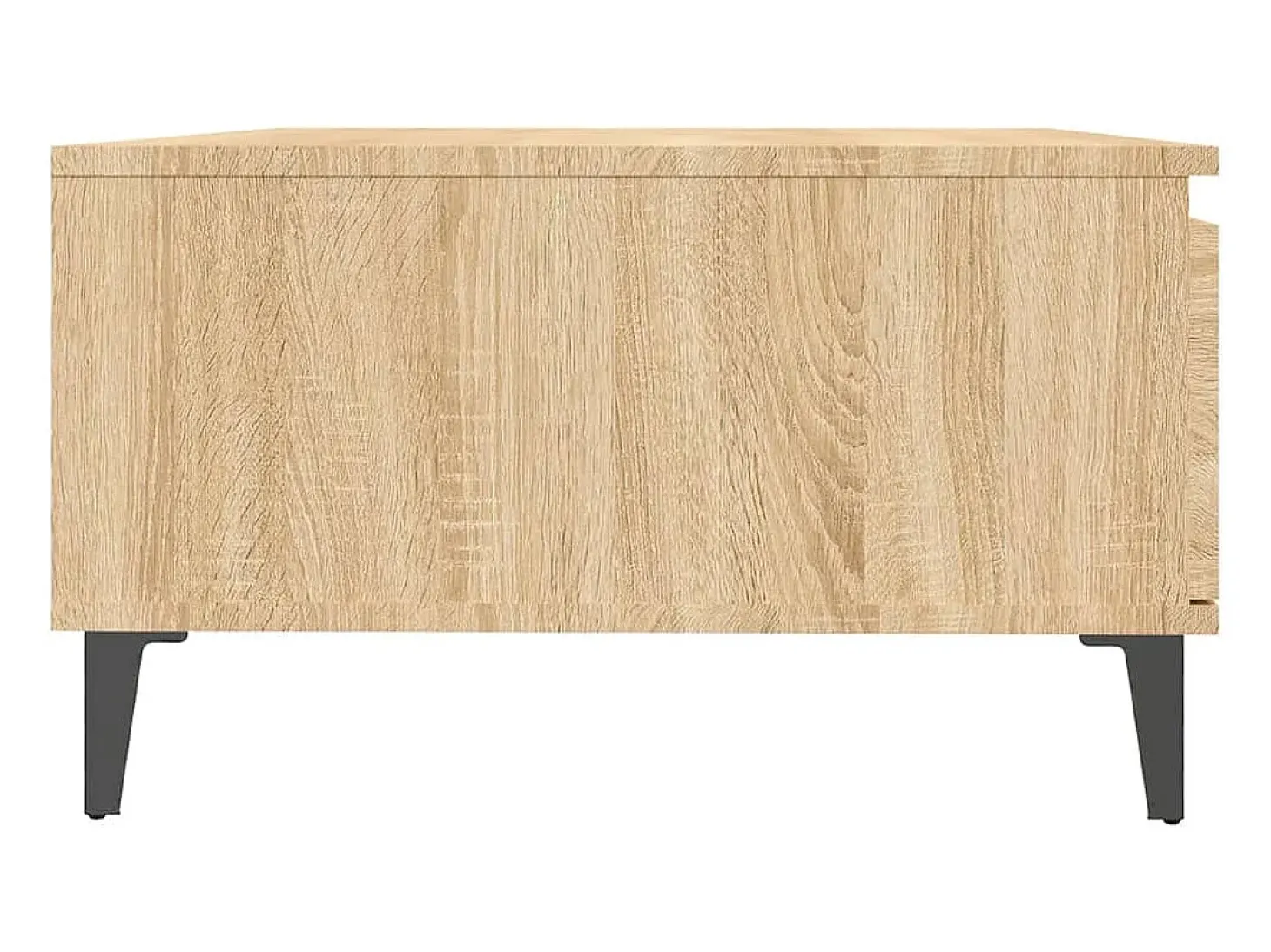 Mesa de centro madera contrachapada color roble 90x60x35 cm