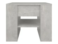 Mesa de centro madera contrachapada gris hormigón 55,5x55x45 cm