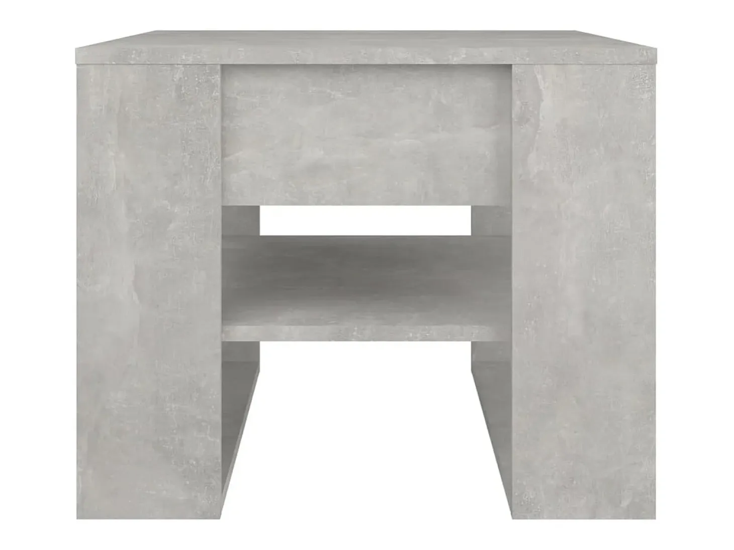 Mesa de centro madera contrachapada gris hormigón 55,5x55x45 cm