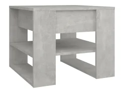 Mesa de centro madera contrachapada gris hormigón 55,5x55x45 cm