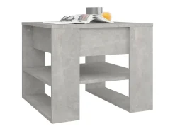 Mesa de centro madera contrachapada gris hormigón 55,5x55x45 cm