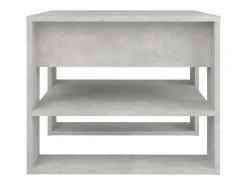 Mesa de centro madera contrachapada gris hormigón 55,5x55x45 cm