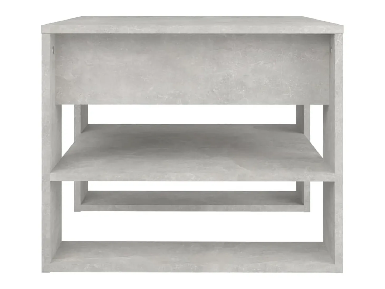 Mesa de centro madera contrachapada gris hormigón 55,5x55x45 cm