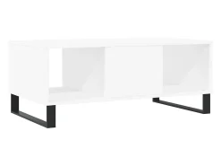 Mesa de centro madera contrachapada blanco 90x50x36,5 cm