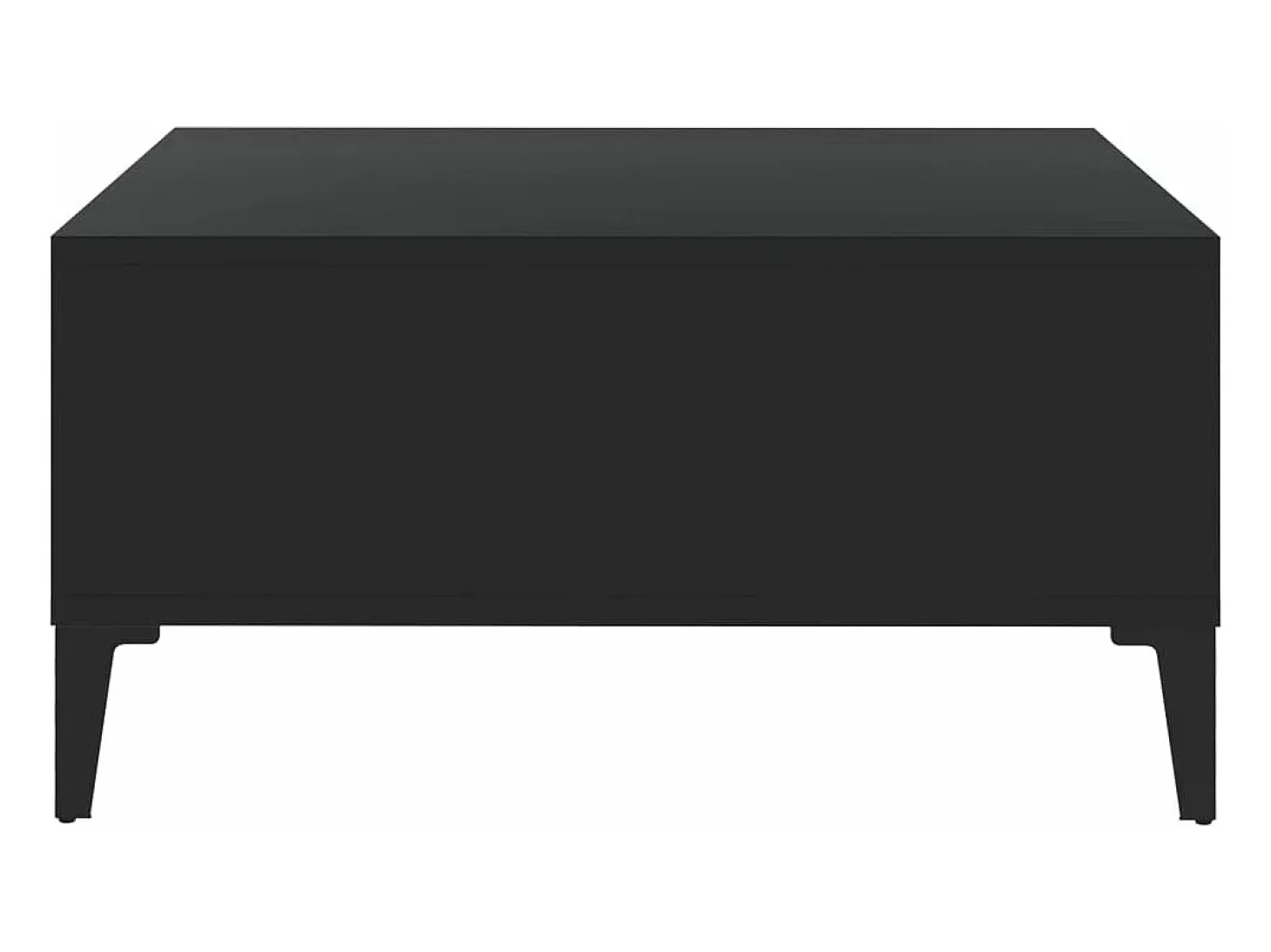 Mesa de centro madera contrachapada negro 60x60x30 cm