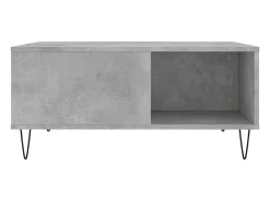 Mesa de centro madera contrachapada gris hormigón 80x80x36,5 cm
