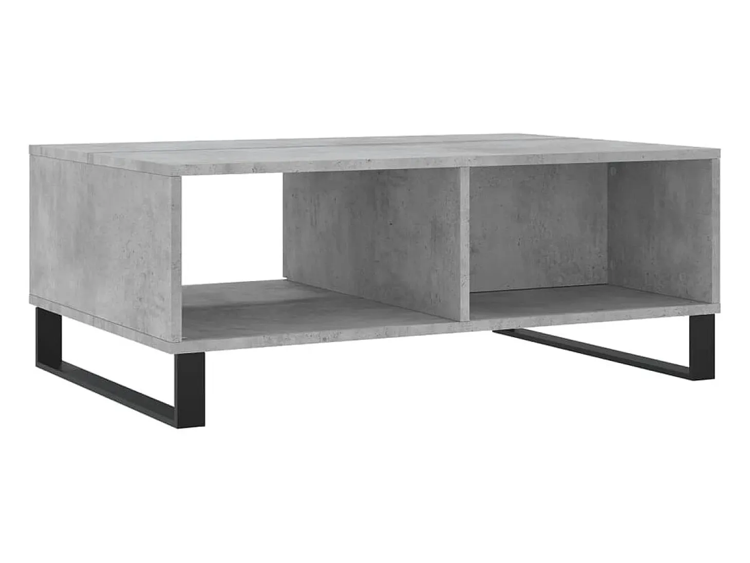 Mesa de centro madera de ingeniería gris hormigón 90x60x35 cm