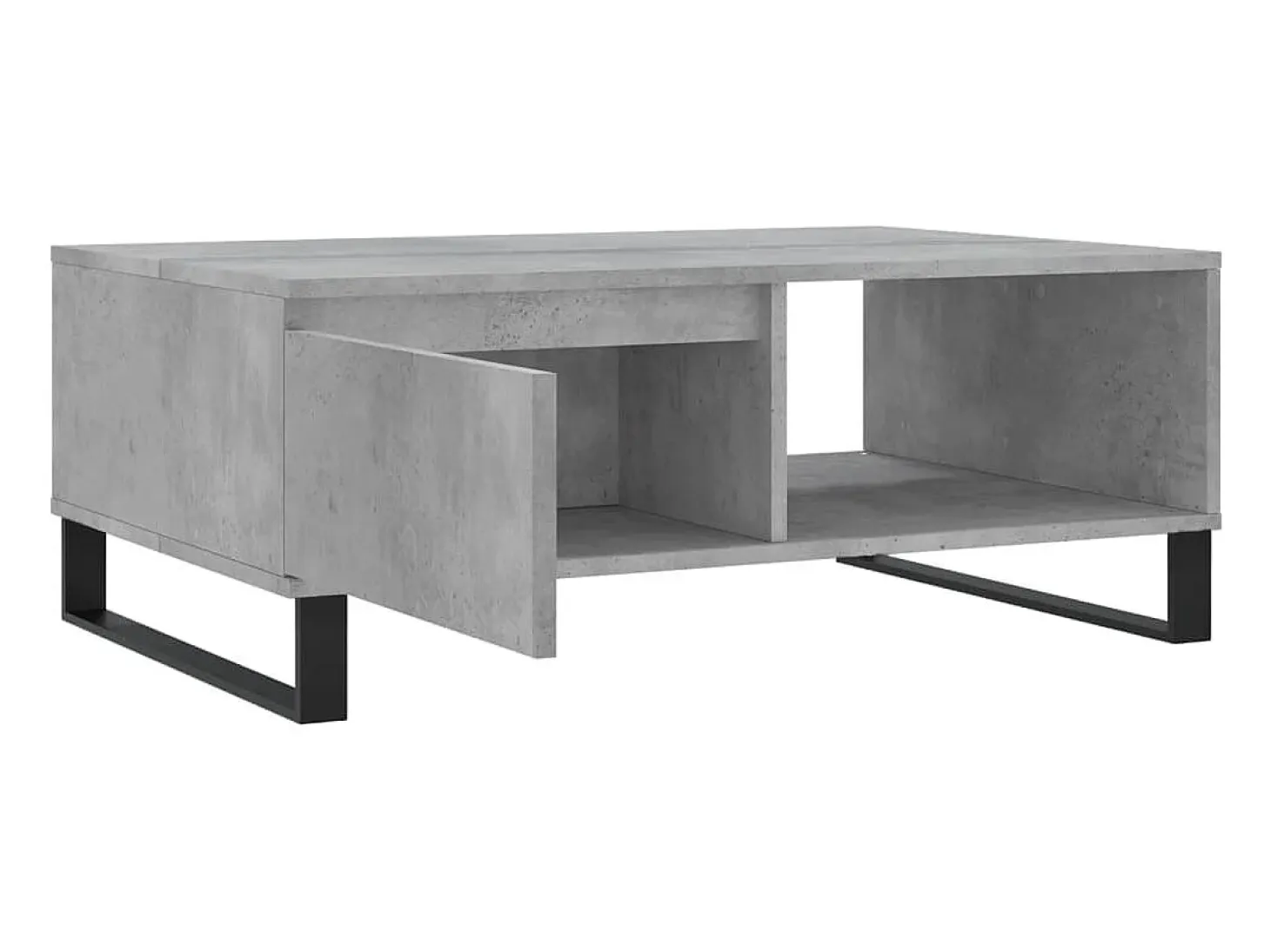Mesa de centro madera de ingeniería gris hormigón 90x60x35 cm