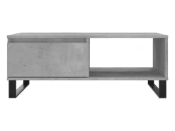 Mesa de centro madera de ingeniería gris hormigón 90x60x35 cm