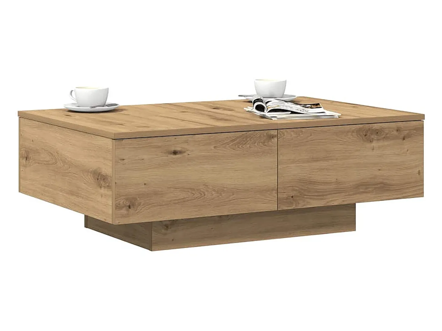 Mesa de centro madera de ingeniería roble artisan 90x60x31 cm
