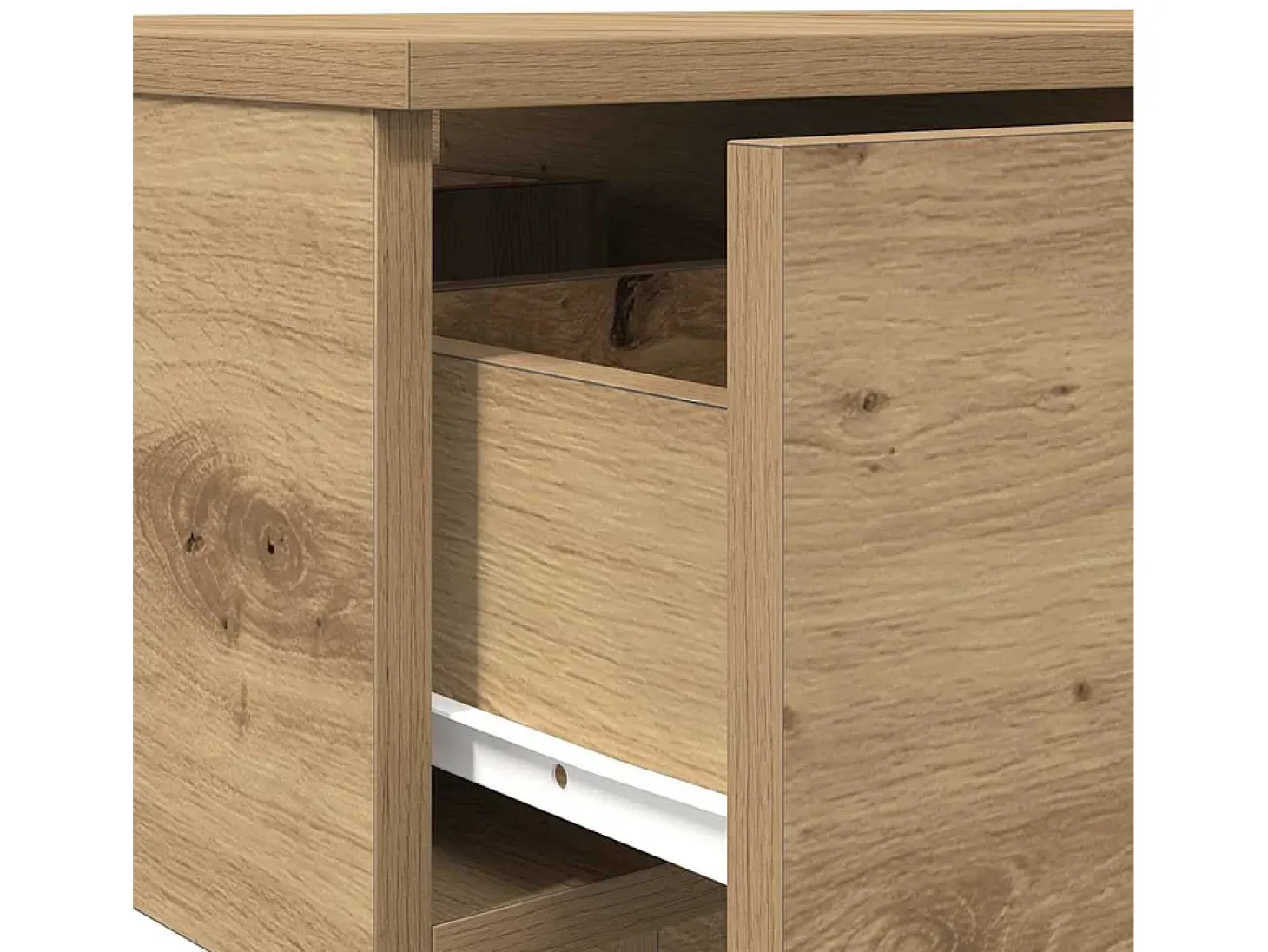 Mesa de centro madera de ingeniería roble artisan 90x60x31 cm