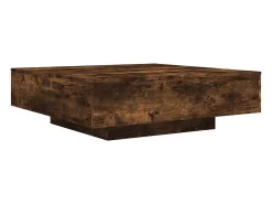 Mesa de centro madera de ingeniería roble ahumado 100x100x31 cm
