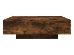 Mesa de centro madera de ingeniería roble ahumado 100x100x31 cm