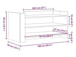 Mesa de centro madera de ingeniería roble Sonoma 100x50x50 cm