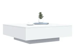 Mesa de centro madera de ingeniería blanco 100x100x31 cm