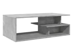 Mesa de centro madera de ingeniería gris hormigón 102x55x35 cm