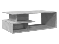 Mesa de centro madera de ingeniería gris hormigón 102x55x35 cm