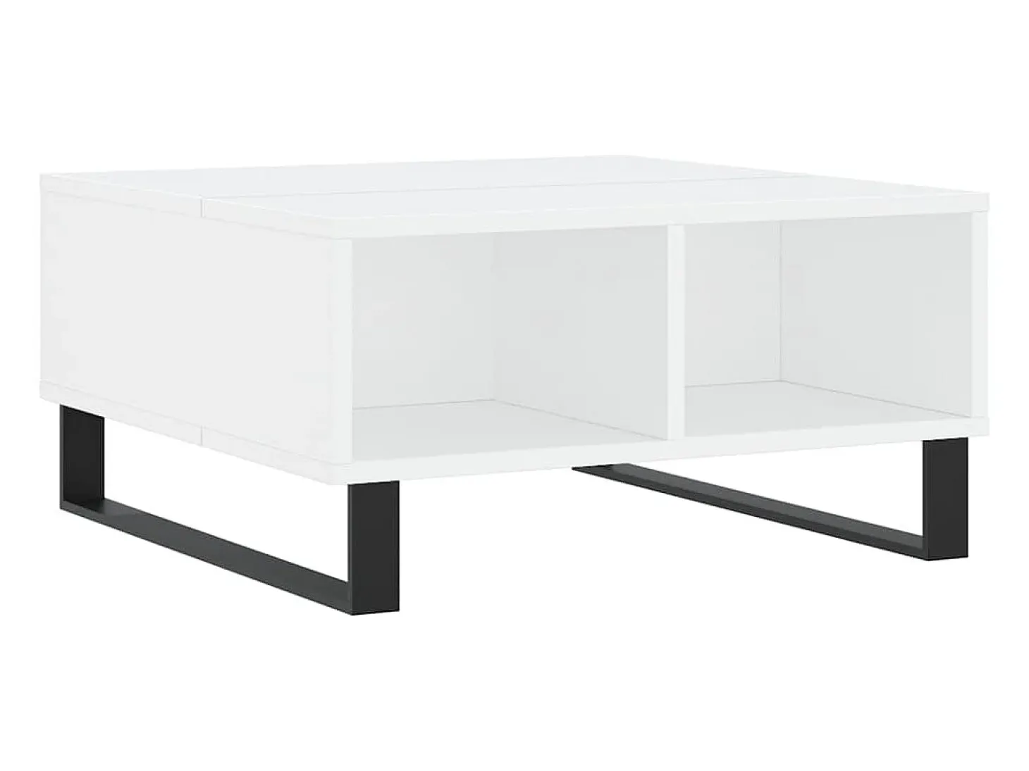 Mesa de centro madera de ingeniería blanco 60x60x30 cm