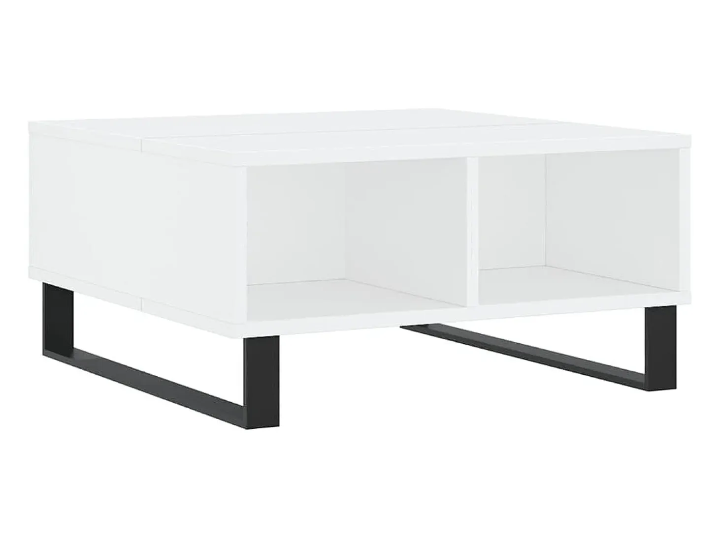 Mesa de centro madera de ingeniería blanco 60x60x30 cm