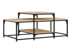 Mesa de centro madera de ingeniería roble Sonoma 102x60x45 cm