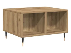 Mesa de centro madera de ingeniería roble artisan 60x50x36,5 cm