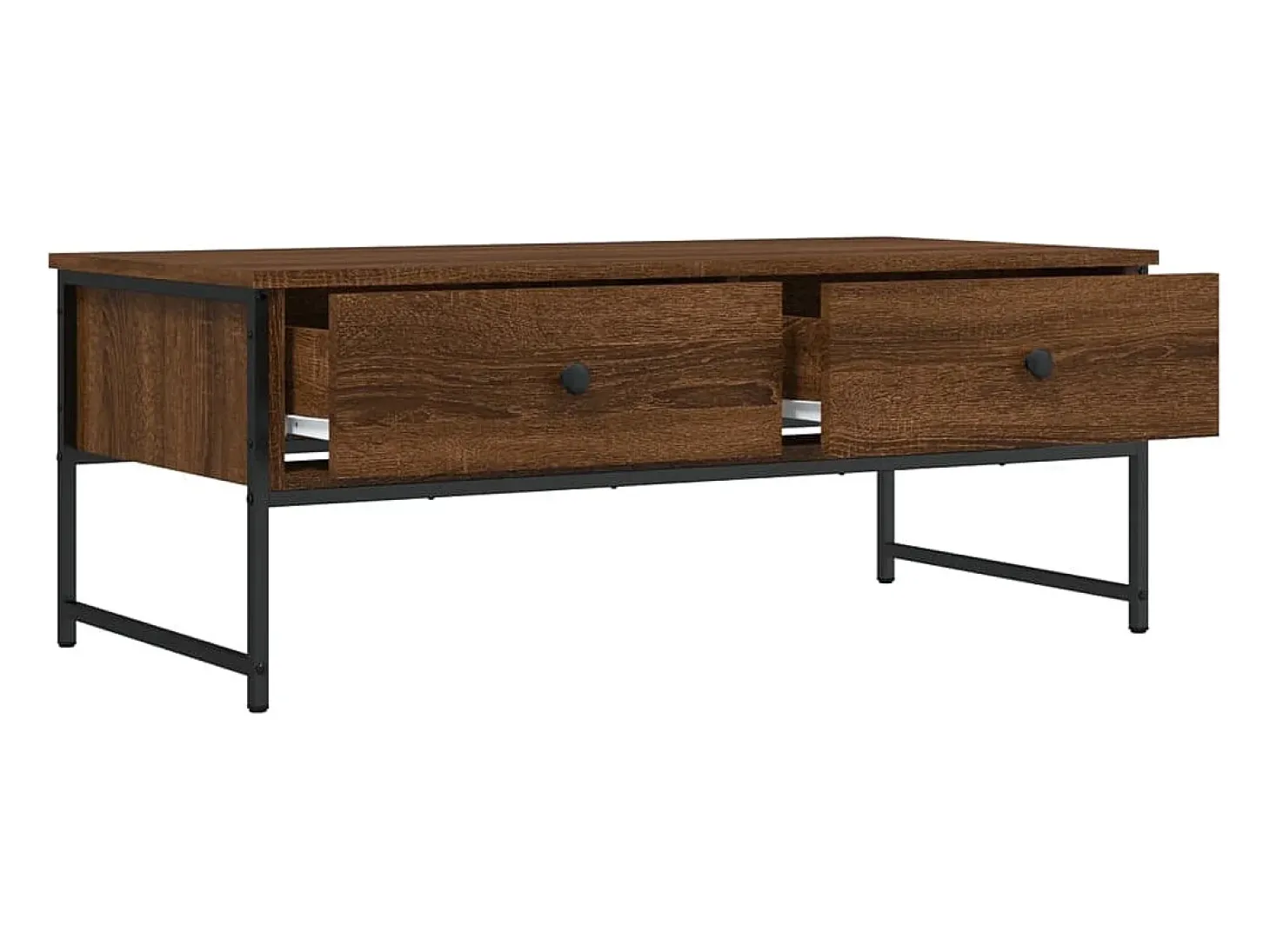 Mesa de centro madera de ingeniería marrón roble 101x49x39,5 cm