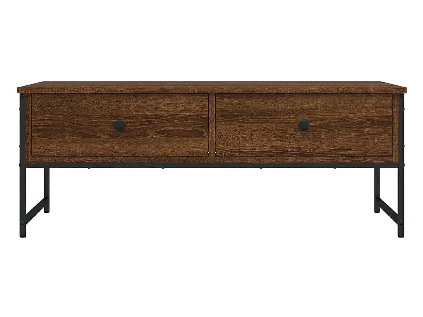 Mesa de centro madera de ingeniería marrón roble 101x49x39,5 cm