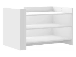 Mesa de centro madera de ingeniería blanca 80x50x50 cm