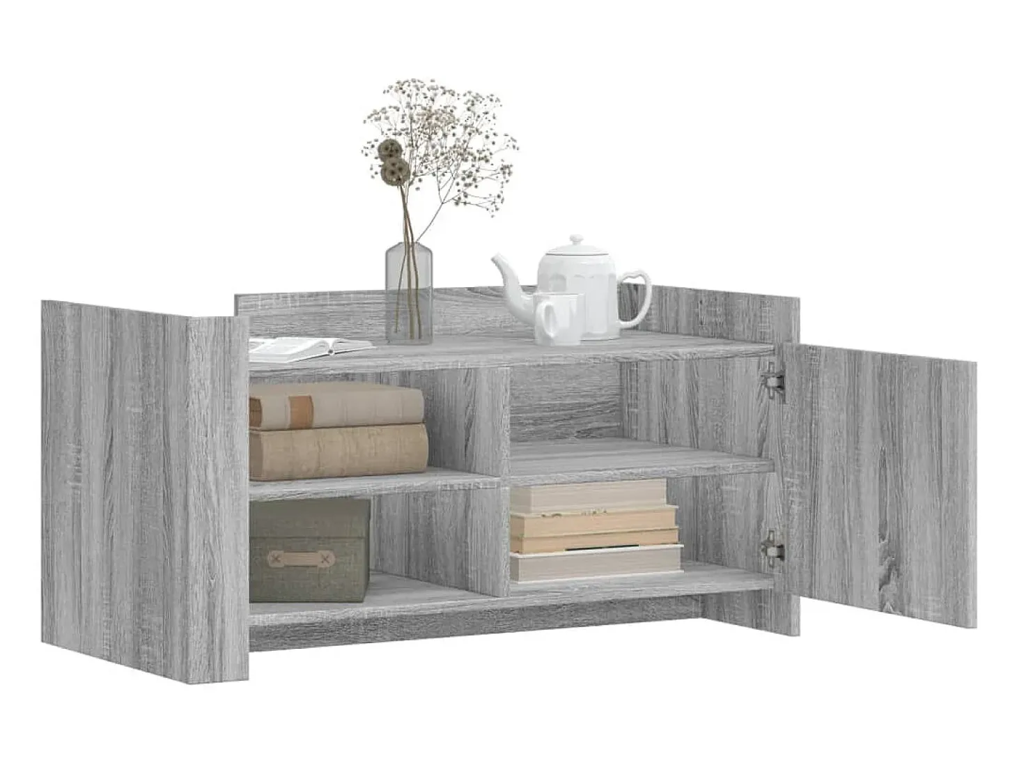 Mesa de centro madera de ingeniería gris Sonoma 100x50x50 cm