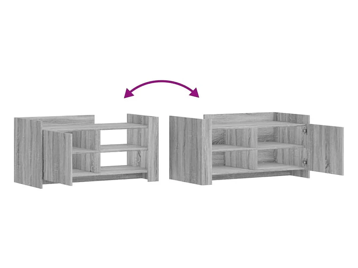 Mesa de centro madera de ingeniería gris Sonoma 100x50x50 cm