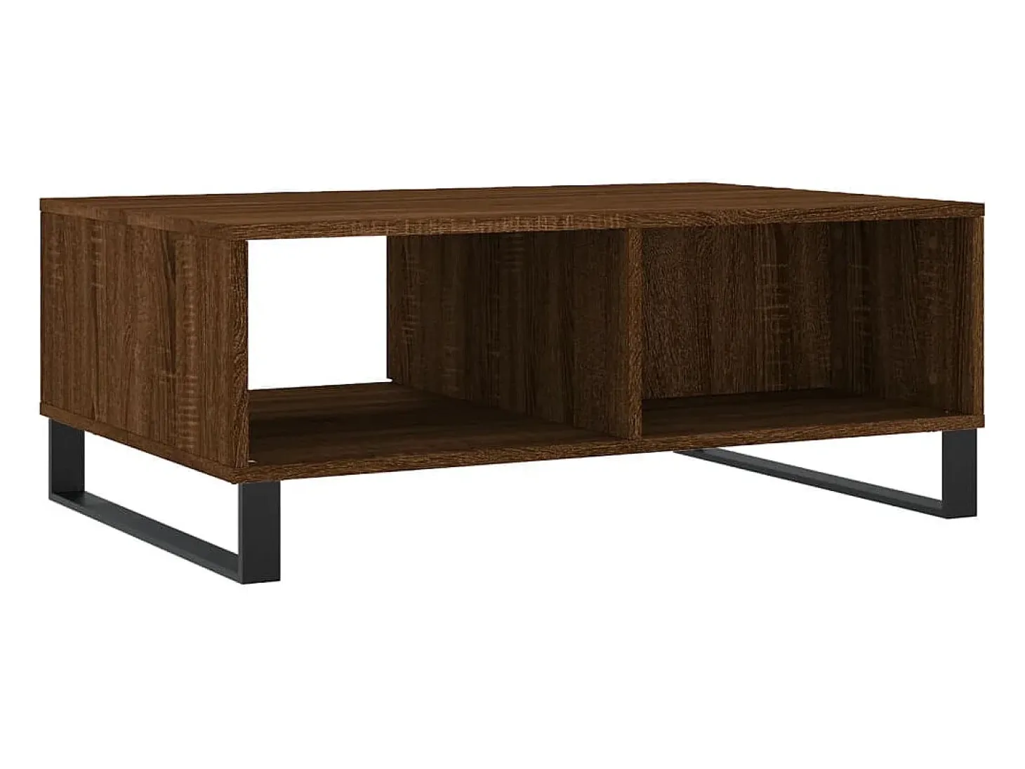 Mesa de centro madera de ingeniería roble marrón 90x60x35 cm
