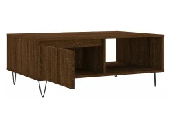 Mesa de centro madera de ingeniería roble marrón 90x60x35 cm
