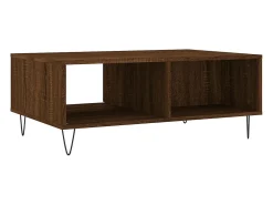 Mesa de centro madera de ingeniería roble marrón 90x60x35 cm