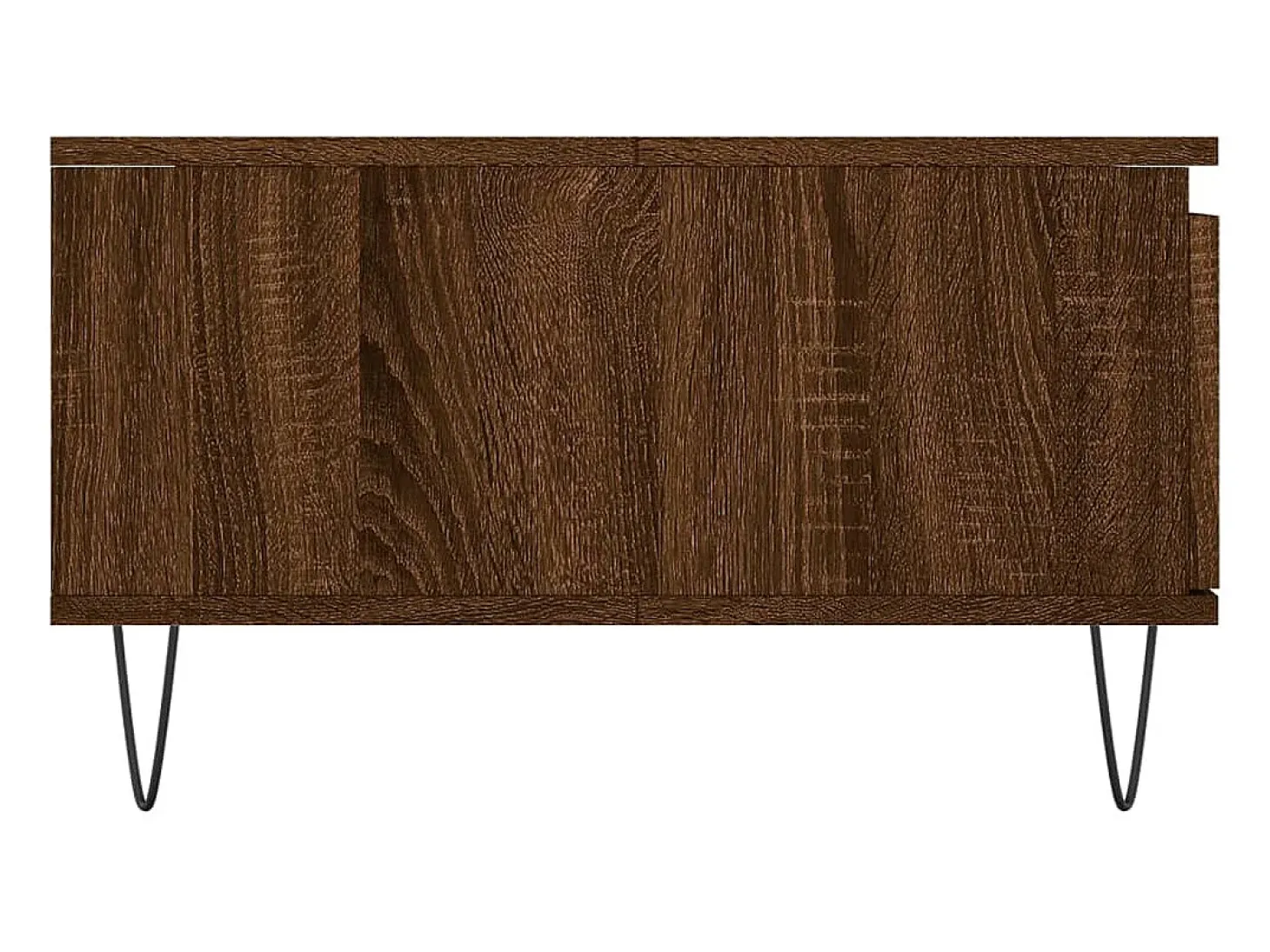 Mesa de centro madera de ingeniería roble marrón 90x60x35 cm