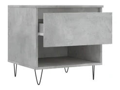 Mesa de centro madera de ingeniería gris hormigón 50x46x50 cm