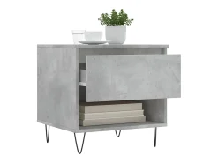 Mesa de centro madera de ingeniería gris hormigón 50x46x50 cm