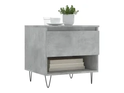Mesa de centro madera de ingeniería gris hormigón 50x46x50 cm
