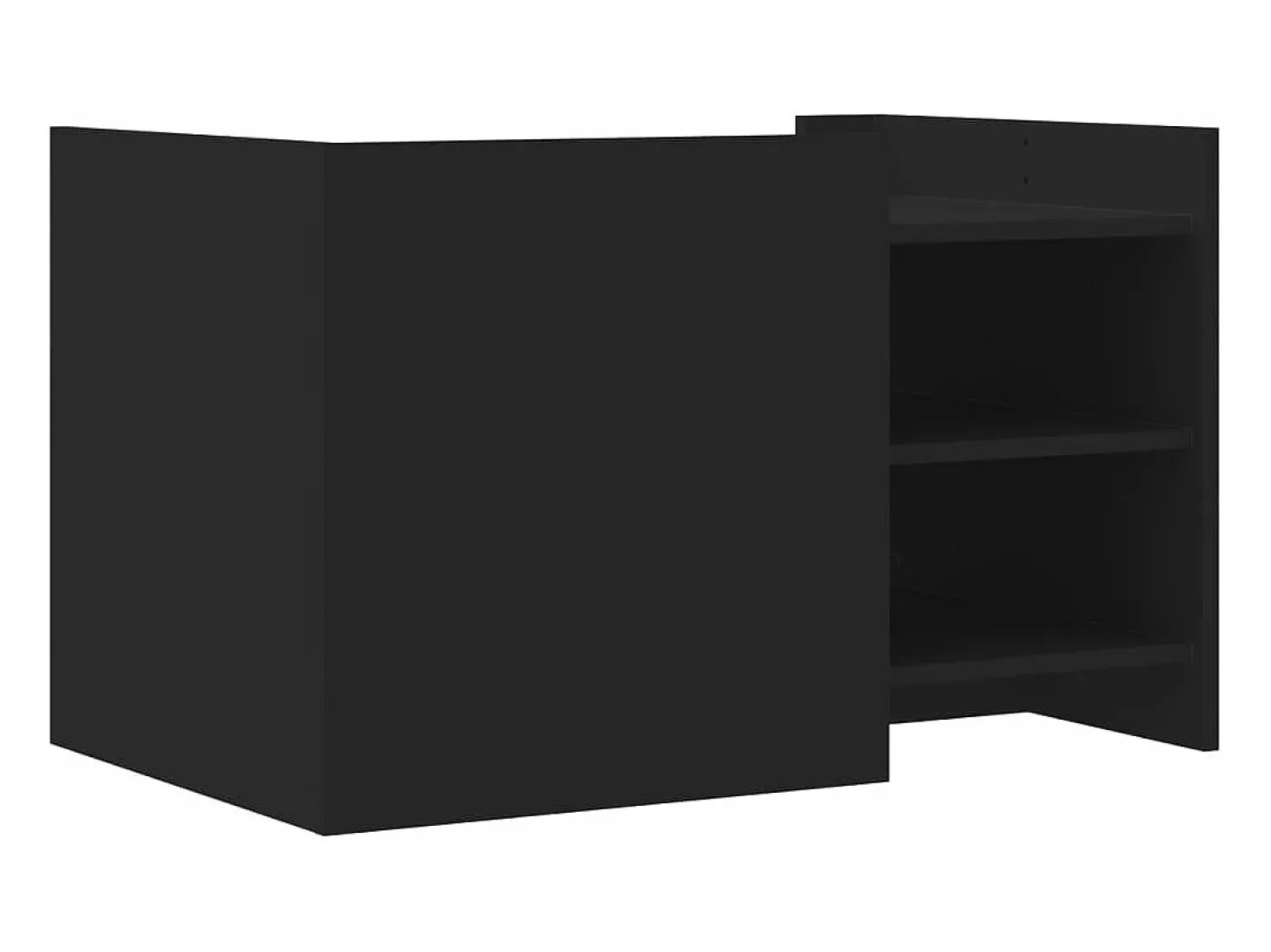 Mesa de centro madera de ingeniería negra 80x50x50 cm